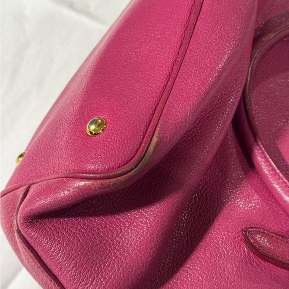 Miu Miu Madras Pink Leather Top Handle Bag - Picture 10 of 11